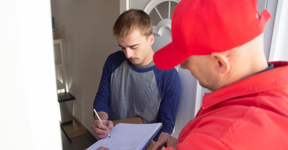 A service agreement at a doorstep