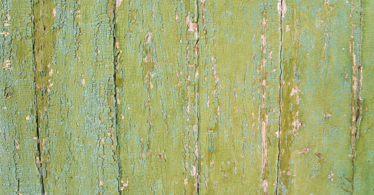 Close-up of peeling exterior paint