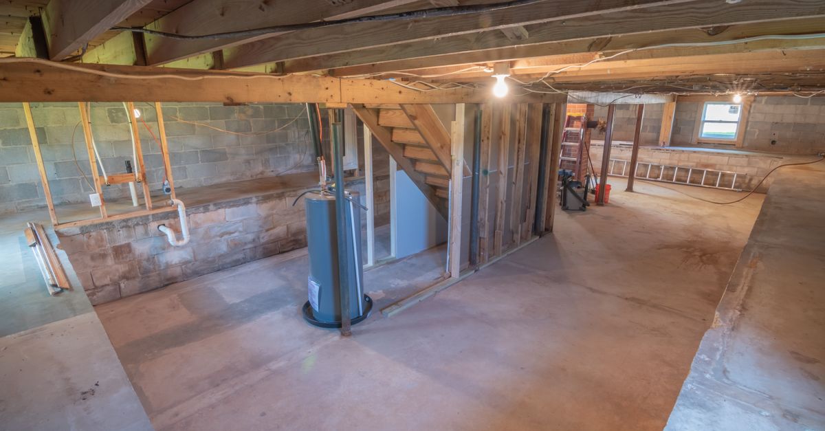 A water heater unit in a home
