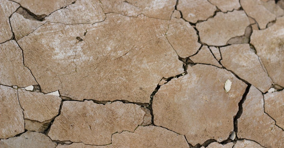 Close-up of pool surface damage