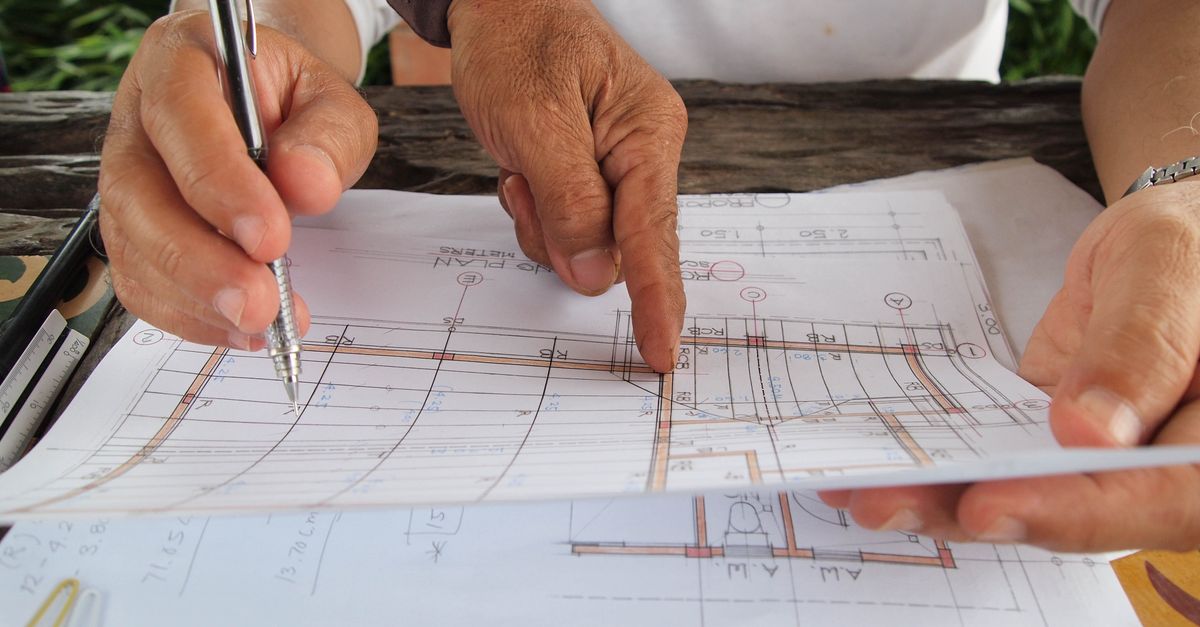 Pool blueprints and a homeowner meeting