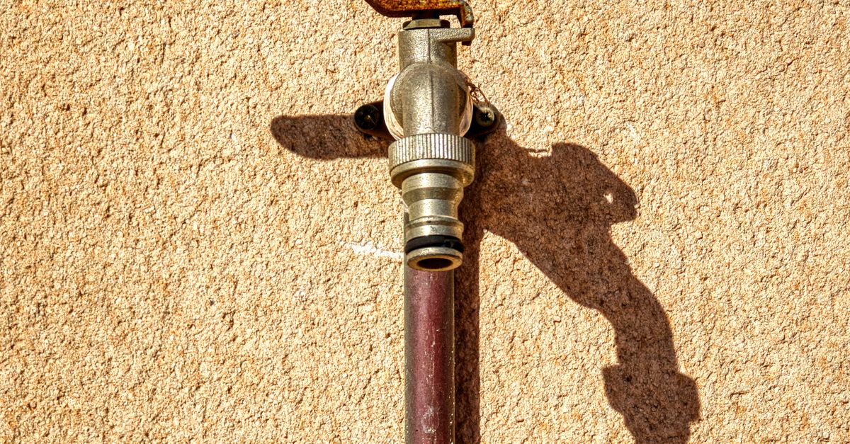 An insulated outdoor pipe
