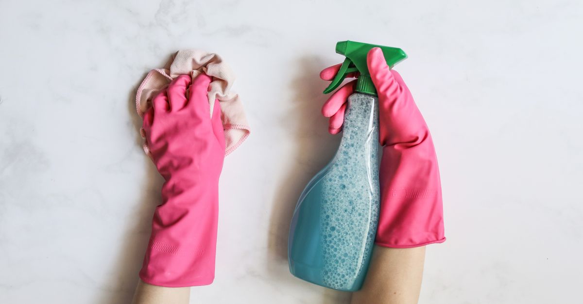 House cleaning supplies and tools