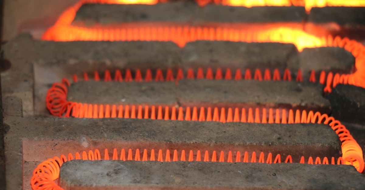 A furnace installation in a home