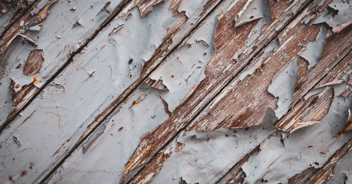 Peeling paint on exterior wood siding