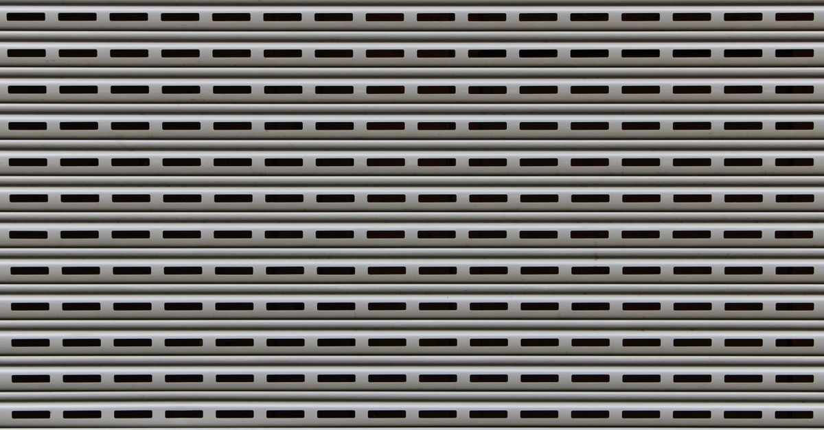 Close-up of a garage door and its hardware