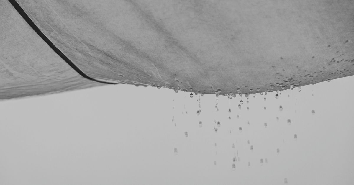 Water damage spreading across a ceiling