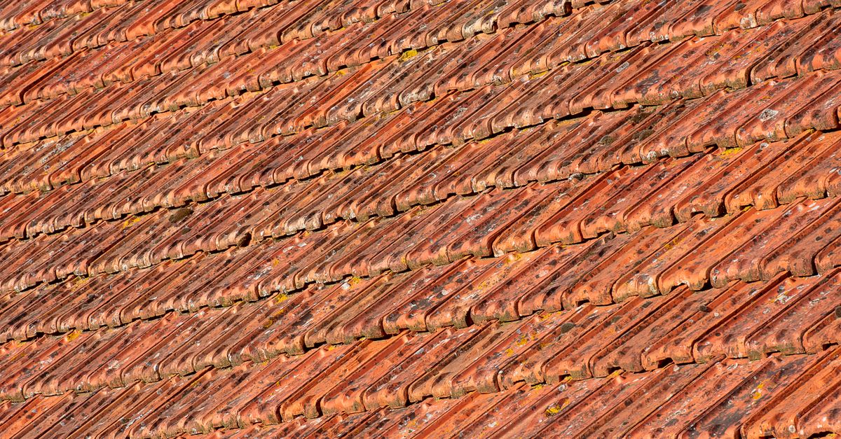 A clay tile roof on a Southwestern home
