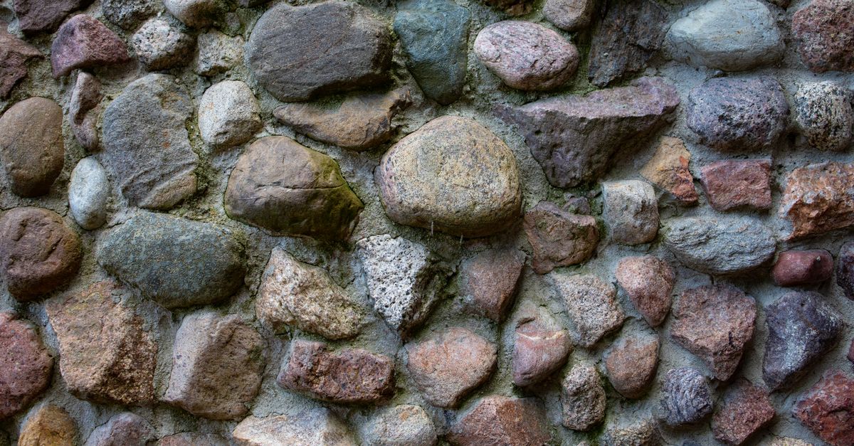 A retaining wall under construction