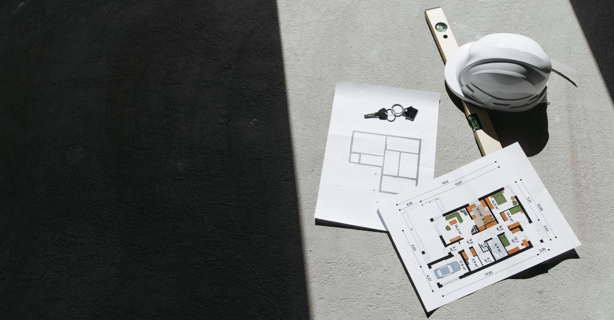 Building permit paperwork on a desk